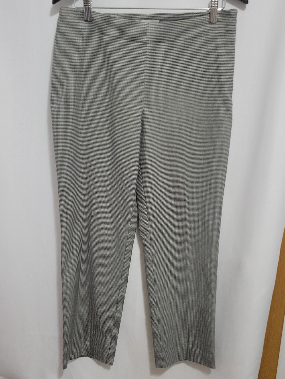 Talbots Petites Heritage Black/White Houndstooth Micro Check Pants, Size 10P
